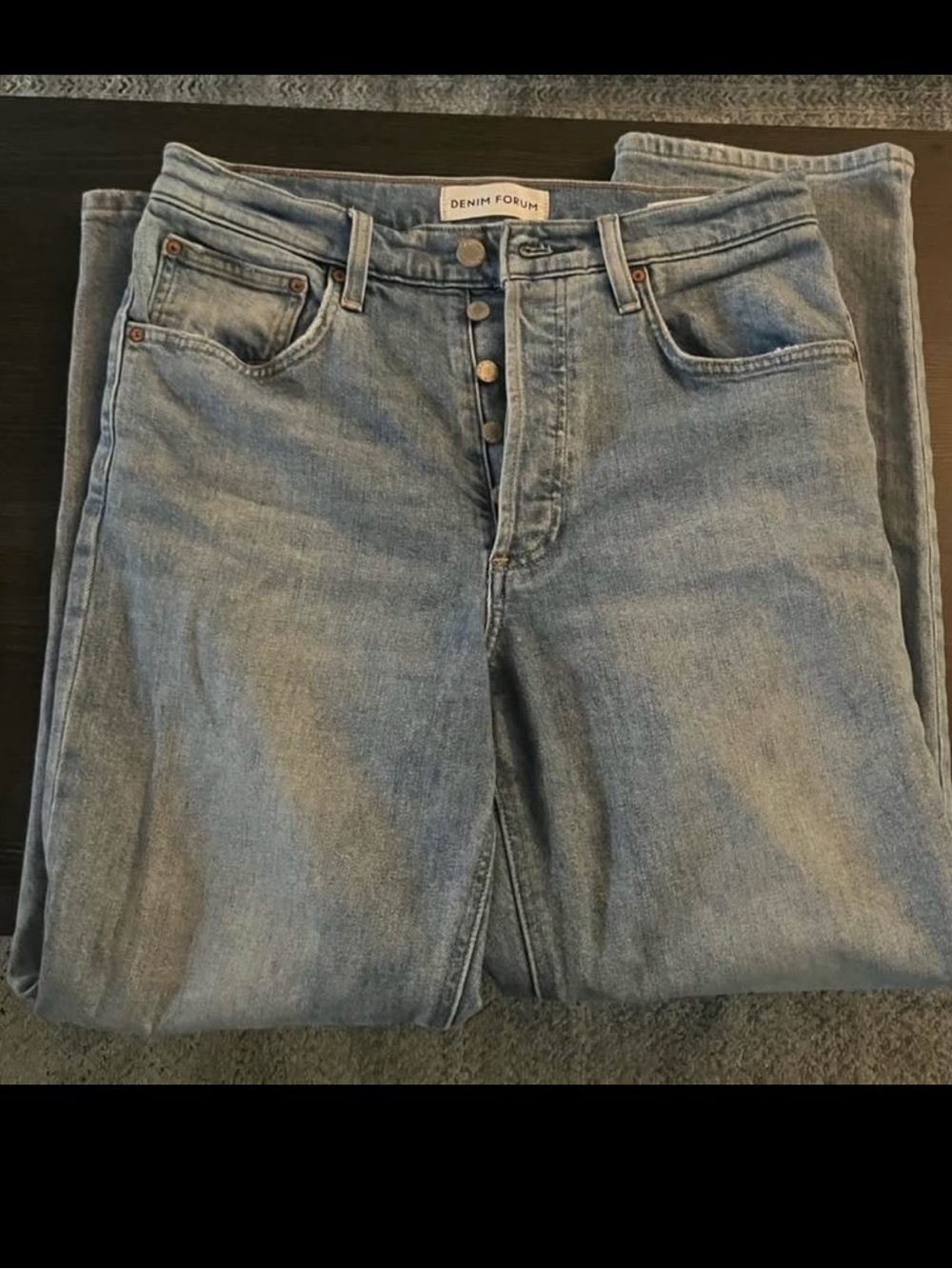 Denim Forum High-Rise Jeans- vintage wash